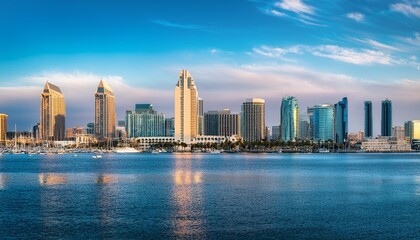 Obraz premium stunning downtown san diego skyline with urban architecture in california usa