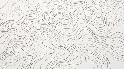 Fototapeta premium Abstract minimal white background with smooth elegant dark topographic wavy lines