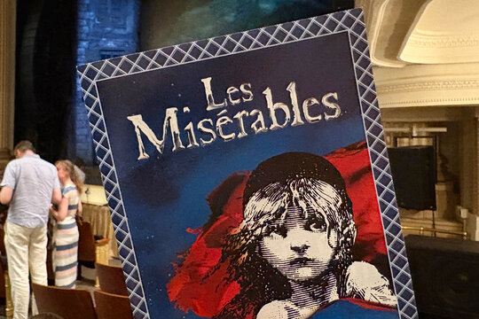 A program from the traveling version of the broadway play Les Miserables in New Haven, CT on June 4, 2026.