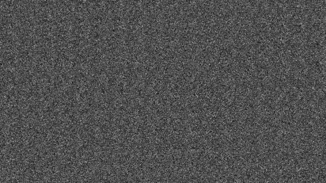 Old Retro TV - Static tv black and white noise caused by bad signal reception. Loop animation