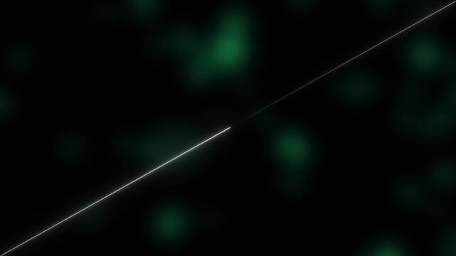 Abstract seamless looped animation of neon light line running loop triangle, lasers and lines bouncing around and moving forward within a dark tunnel