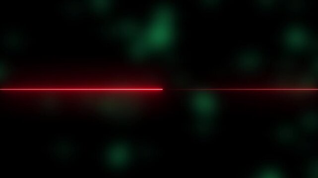 Abstract seamless looped animation of neon light line running loop triangle, lasers and lines bouncing around and moving forward within a dark tunnel