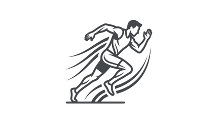 Obraz premium Man Running Fast with Cape On.