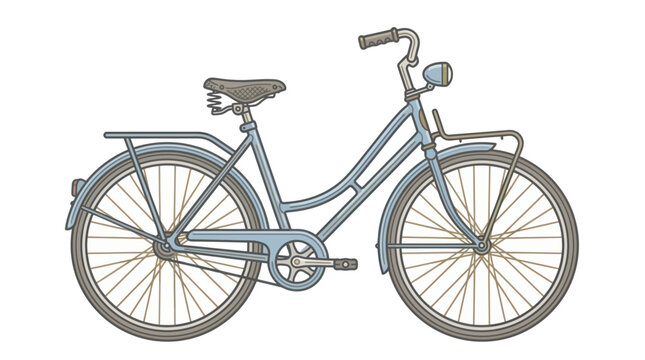 Vintage Style Bicycle with Basket.