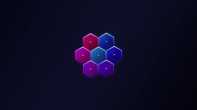 Animated of Hexagonal Business Block Multiplier