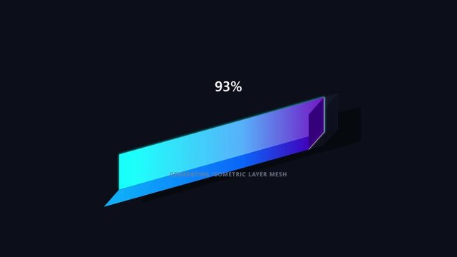 Animated of Isometric 3D Layered Bar