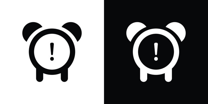 Alarm exclamation icon for creative designs