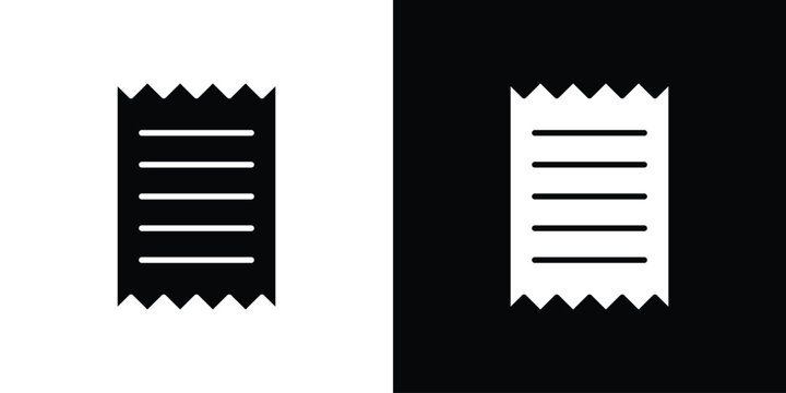 Receipt icon for creative designs