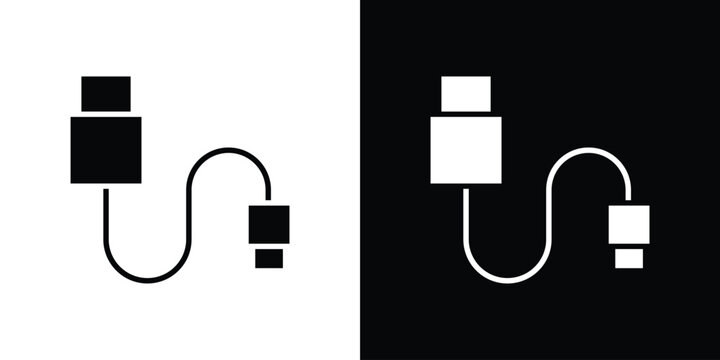 USB cable icon for creative designs