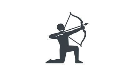 Man shooting bow and arrow. © Rahma