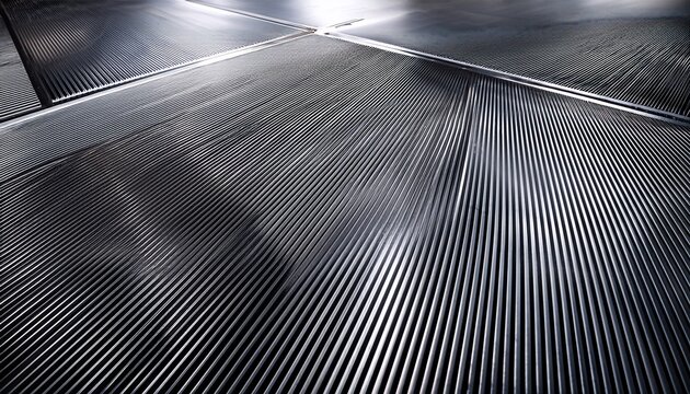 silver metal background with elongated grill slots and light ref