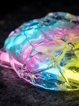 Close up neon slime texture