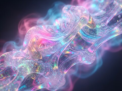 Slime gel surface with neon lights