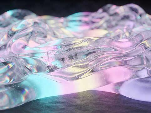 Abstract curves of translucent slime