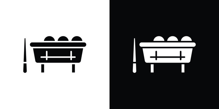 Pool table icon editable design collection. EPS10