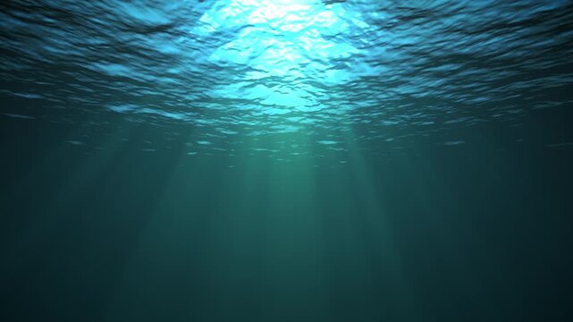 Underwater with Shining Rays
