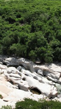 Natural white rock formations at moon valley
