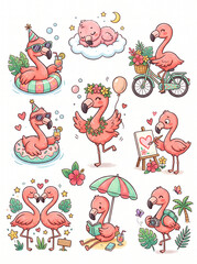 Fototapeta premium set of funny animals