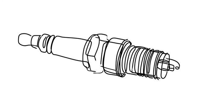 Spark plug isolated on white background.