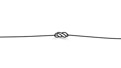 Fototapeta premium Knot illustration on white background.