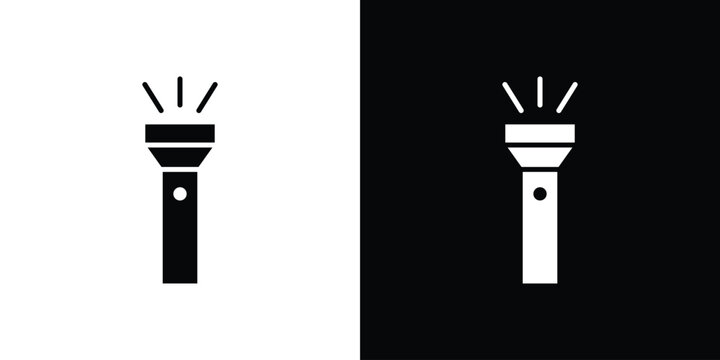 Flashlight icon minimal artwork bundle
