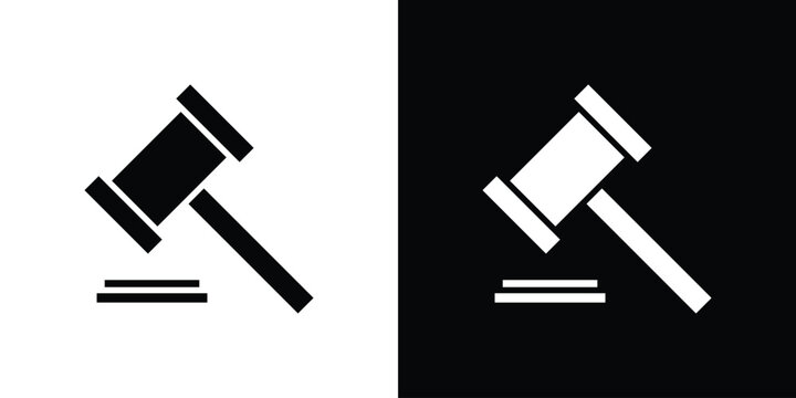 Gavel icon minimal artwork bundle