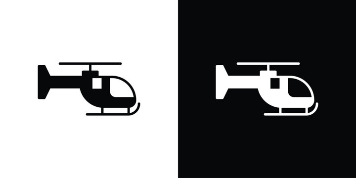 Helicopter icon minimal artwork bundle