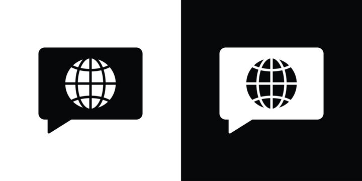Language icon minimal artwork bundle