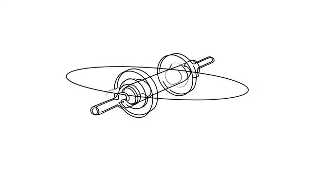 Technical drawing of gears on white background.