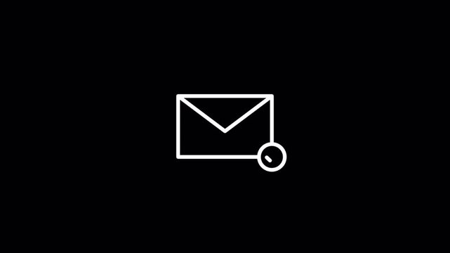 Animated Email Verification Icon for Message Success and Account Security 4k video