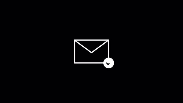Verified Email Icon Animation for Digital Communication and Successful Message Delivery 4k video