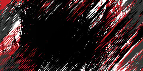 Gaming esport background striking stripes electric banner vector illustration design red black grunge brush wing comic pattern modern abstract concept livery stripes decal paint splash splatter.eps 10 © Samsul