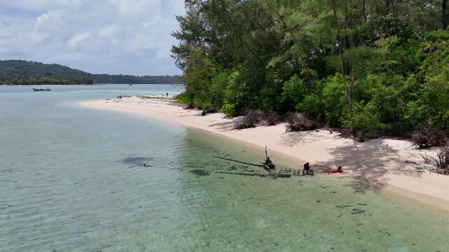 Beautiful scenery at Kotabaru Beach, South Kalimantan.