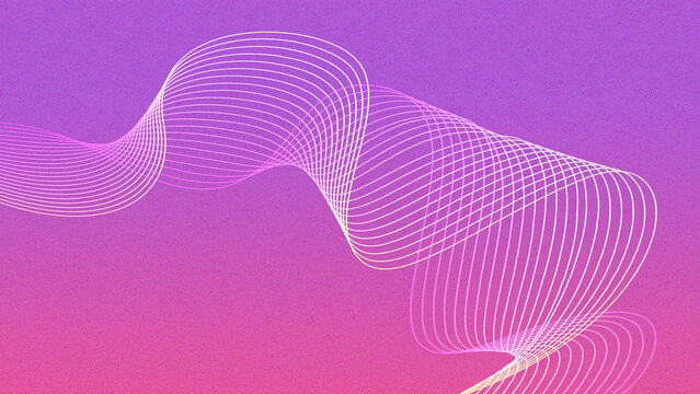 Dynamic Abstract Wavy Line Background in Purple Pink Gradient