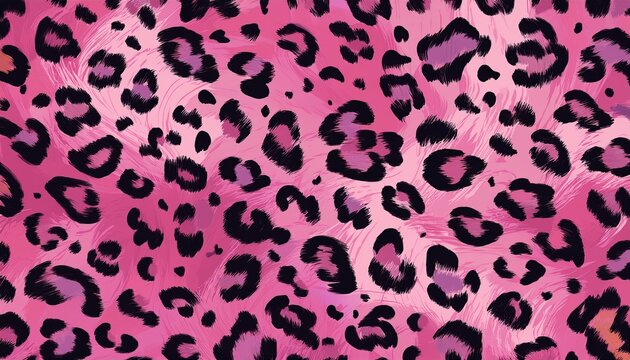 pink leopard print luxury seamless pattern