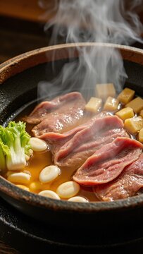 Traditional Japanese Sukiya Nabe Pot