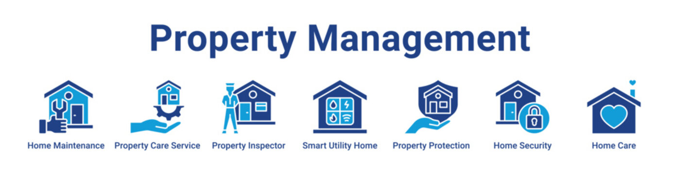 -Property Management Web Icon Banner and Collection