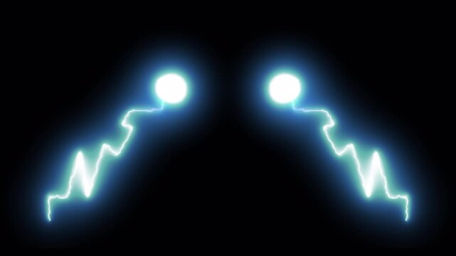 Eyecatching lightning effect with red, yellow, blue and green electric sparks on black background. Ideal for dynamic design projects needing energetic and electrifying visuals.
