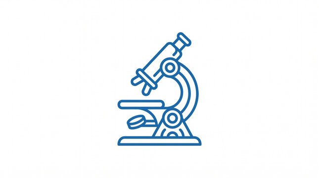 vector illustration of a microscope