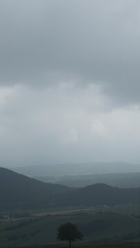 Muted Overcast Sky on Rolling Hills