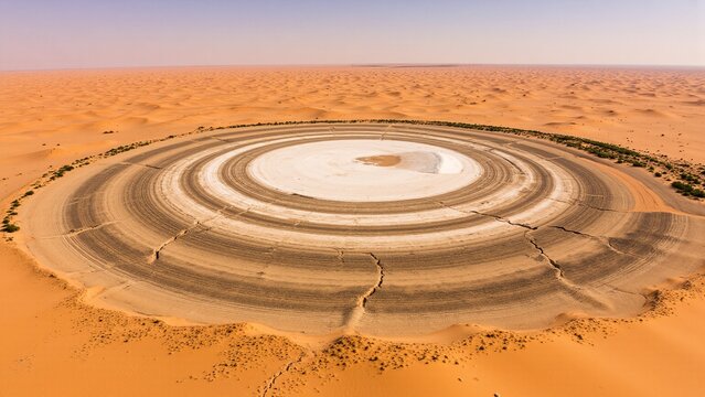 Aerial View of the Magnificent Richat Structure in the Sahara Desert