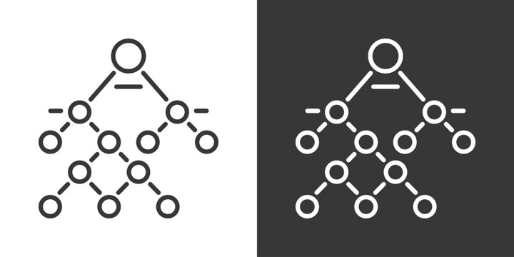 Support Vector Machine Icon Set Vector Collection Isolated In Black And White