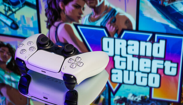 July 23, 2026, Odessa, Ukraine.  White Sony DualSense PlayStation 5 controller