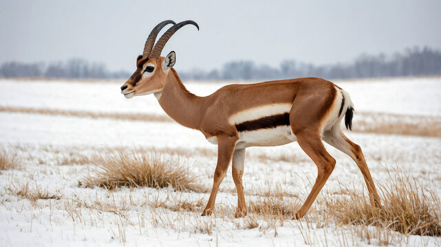 gazelle isolated on the wild