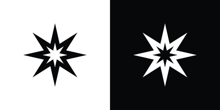 Explosion icon in black, best for Web Design