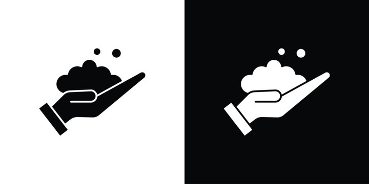 Foam icon in black, best for Web Design