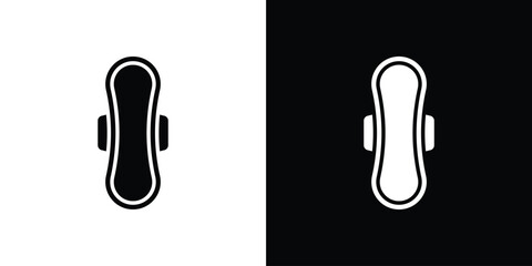 Hygienic pad icon in black, best for Web Design © ramsey