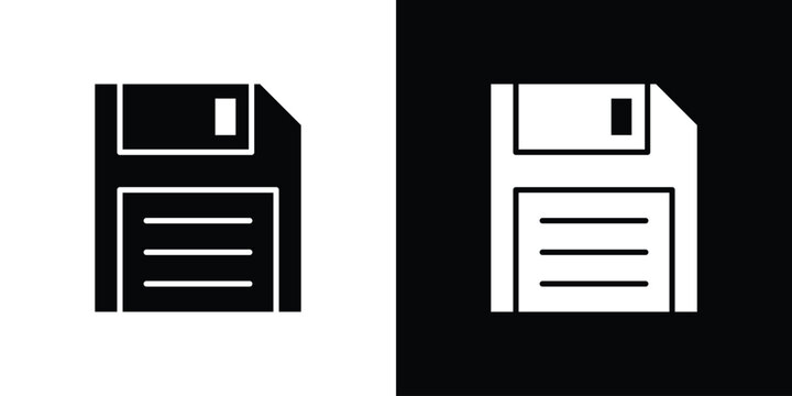 Save file icon in black, best for Web Design