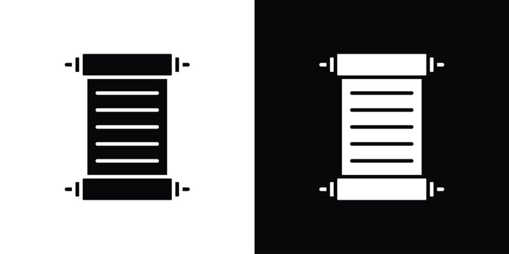 Scrolls icon in black, best for Web Design