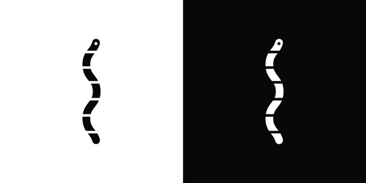 Worm icon in black, best for Web Design